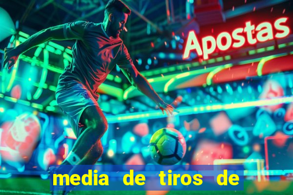 media de tiros de meta por jogo